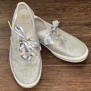 Keds x Kate Spade Champion Glitter Sneakers - Size 4